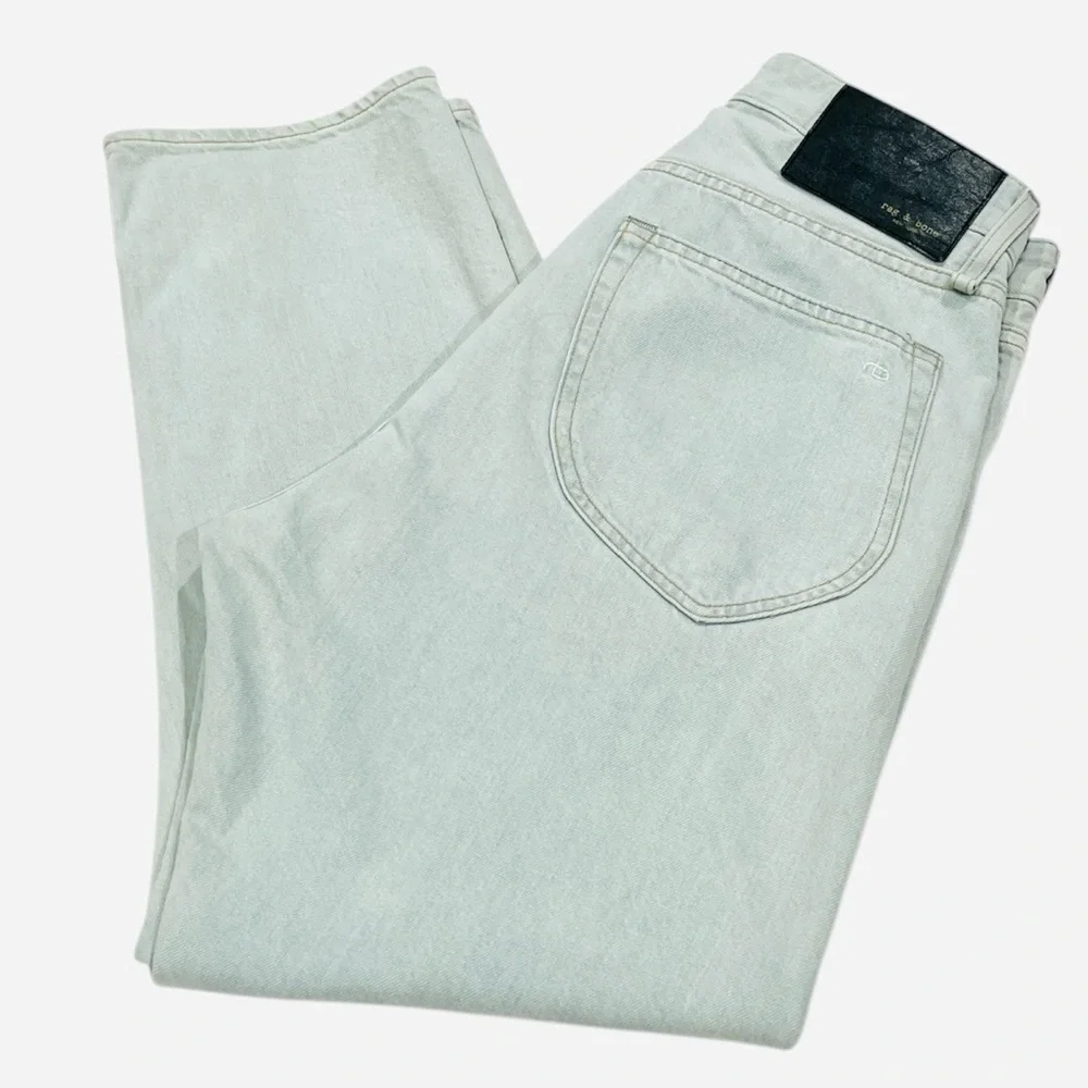 Rag & Bone Slouch Tapered In Dalton Light Blue Jeans Button Fly Belt Loops 30
